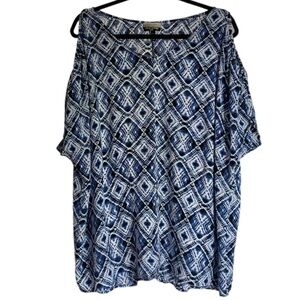Allison Brittney Cold Shoulder Dolman Sleeve Blouse